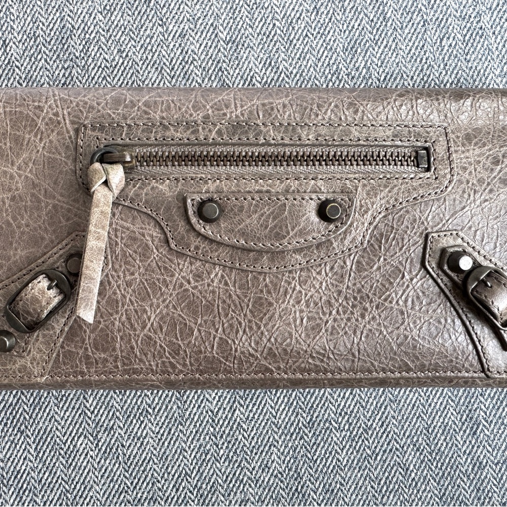 NEW & RARE Balenciaga Classic City Long Wallet - Gray Pepper - Picture 2 of 8